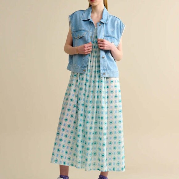 Bellerose Parma Dress Aqua/Green - Picture 8 of 8